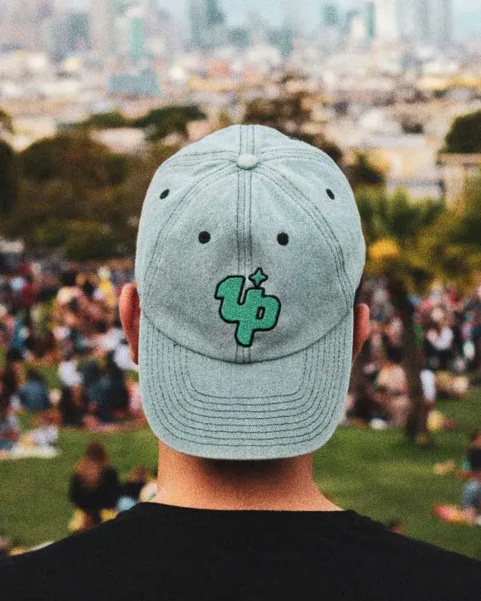 1UP embroidered baseball cap — Barcelona cannabis social club streetwear